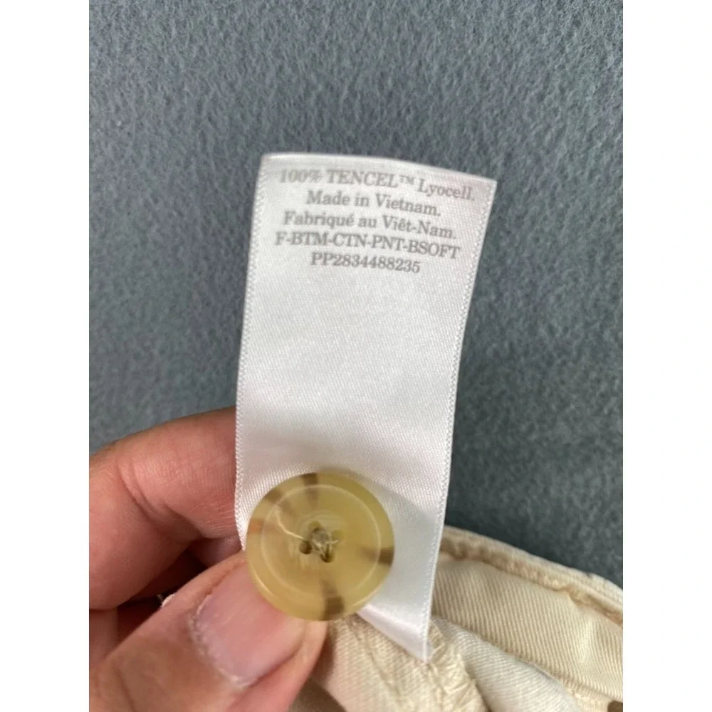 Everlane Buttersoft Chino Pant Women Sz 4 Cream Relaxed Coastal Everyday Comfy